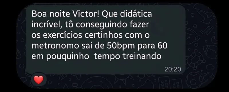 Depoimento de aluno